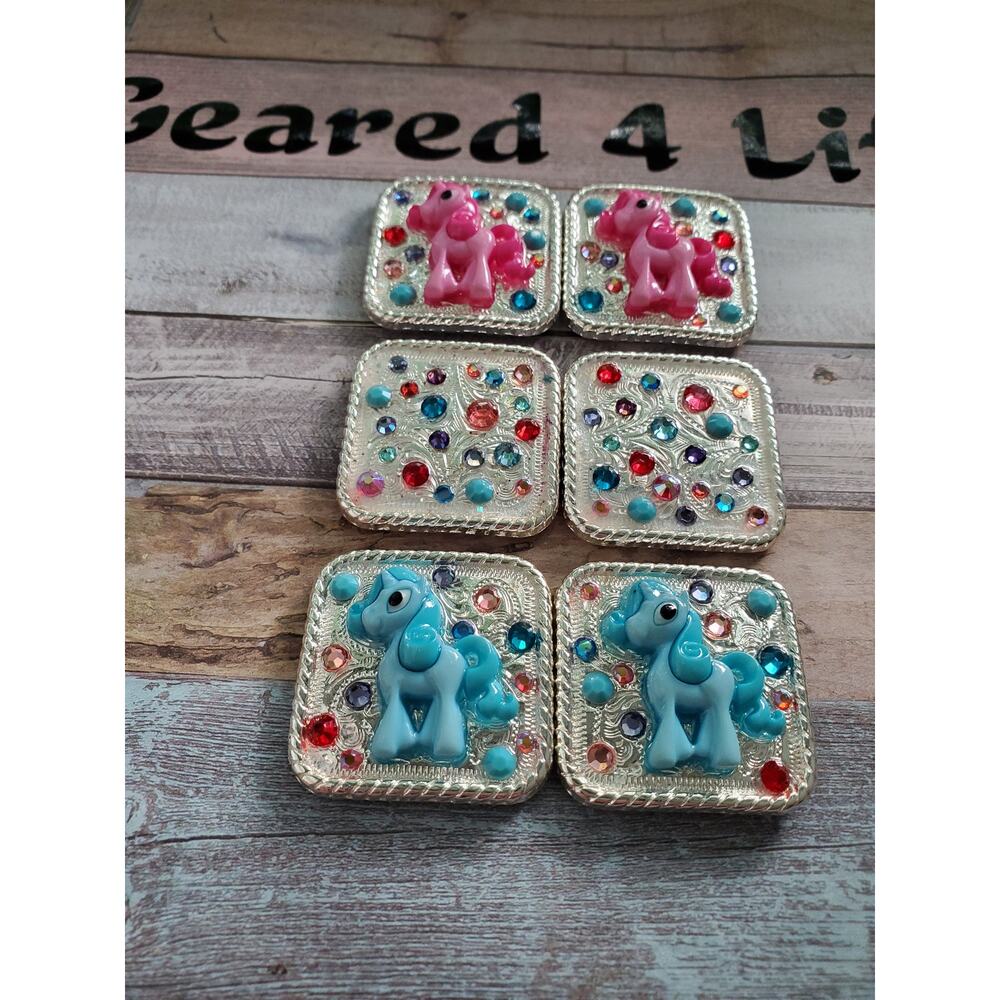 Unicorn conchos saddle tack set , unicorn concho, unicorn tack, unique concho